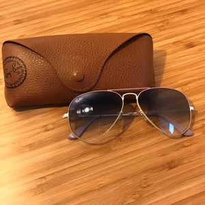 Authentic coloured Ray-Ban aviator sunglasses